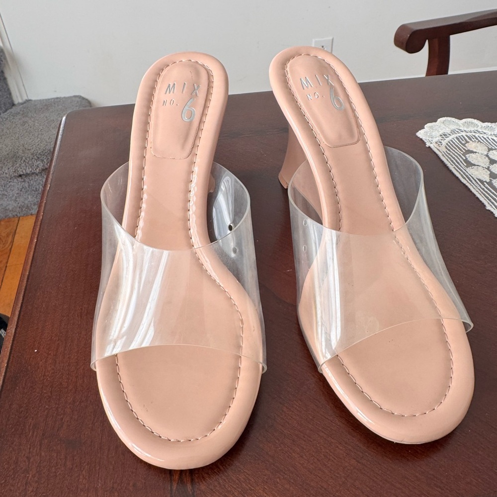 Mix No. 6 Women's Tan Wedge Slide Sandals